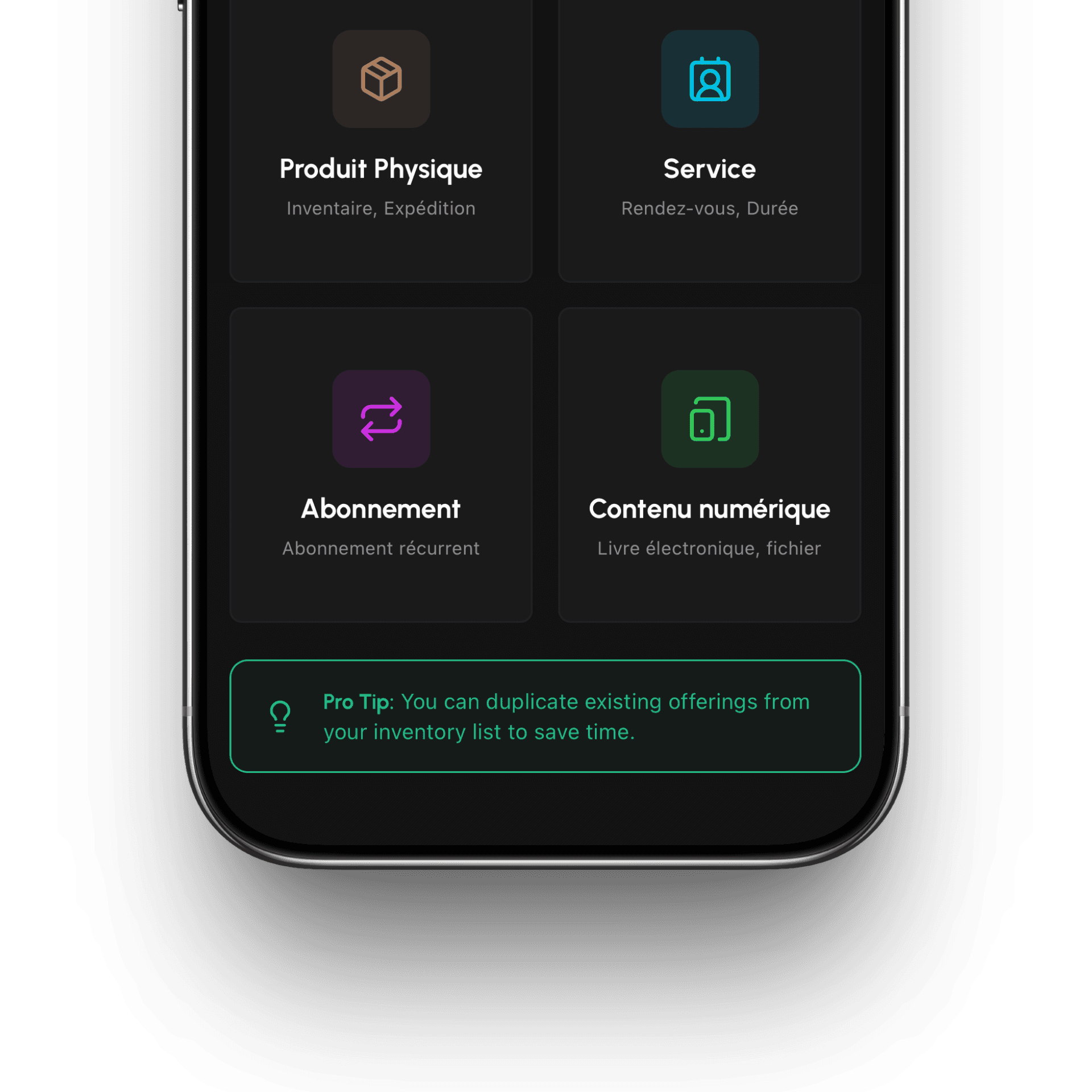 Polele unified catalog for products, services, and subscriptions